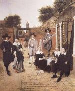 Pieter de Hooch Dutch Family oil painting reproduction